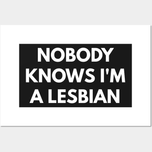 Nobody Knows I'm A Lesbian Posters and Art